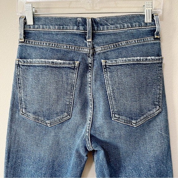 AGOLDE Nico High Rise Slim Foot Jean Straight Leg Betray Wash Size 25 Distressed - Picture 10 of 14